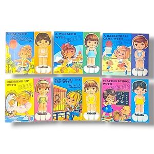 Rare 1982 Boolik Montbec Paper Dolls Complete Set of6 Rigol Artist Uncut Vintage